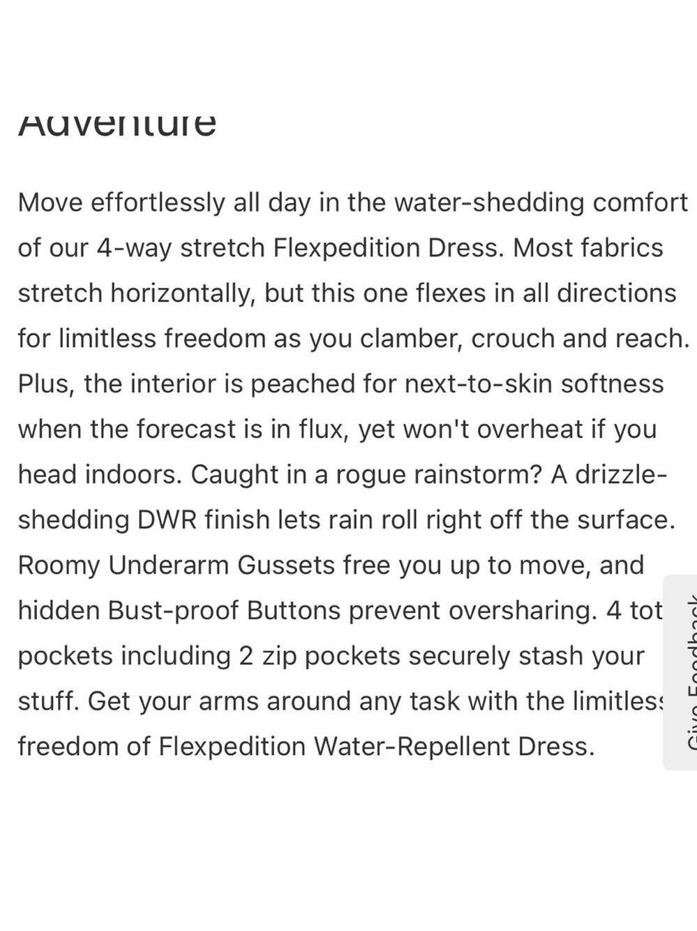 DULUTH TRADING CO ‘Flexpedition’ Water-Repellent Dress - Picture 4 of 17